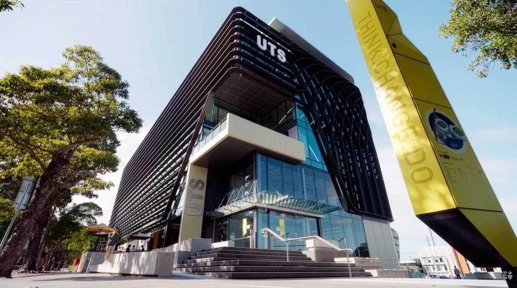 UTS Human Performance Research Building external showing main entrance.
.