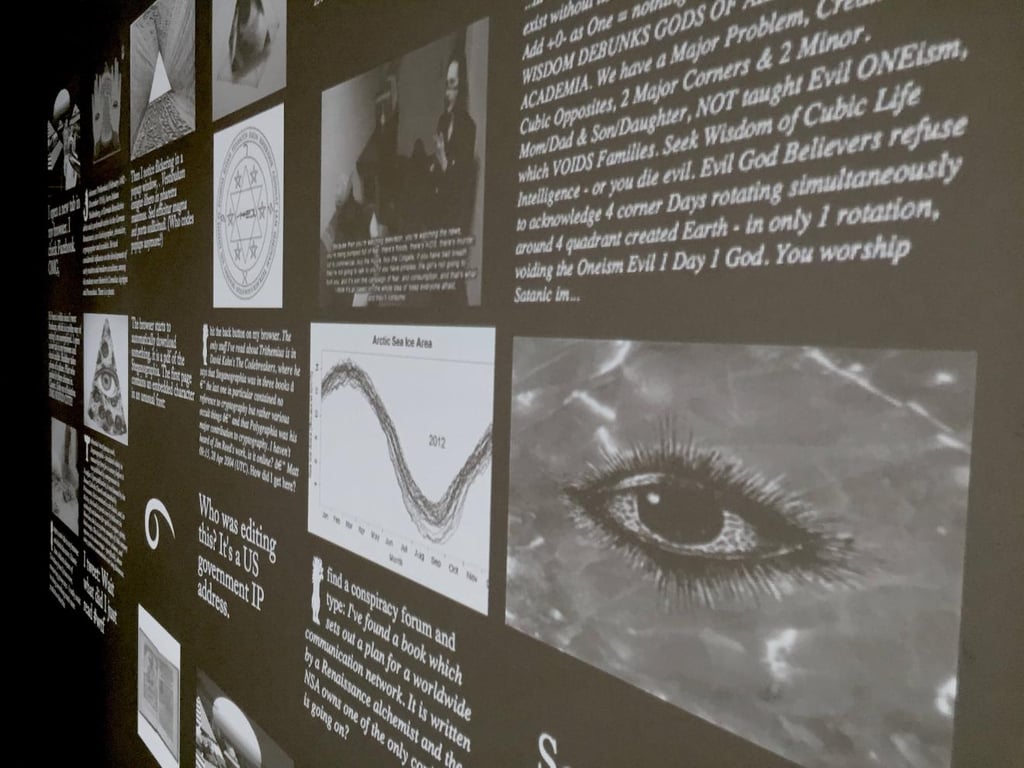 Writing projected on a wall