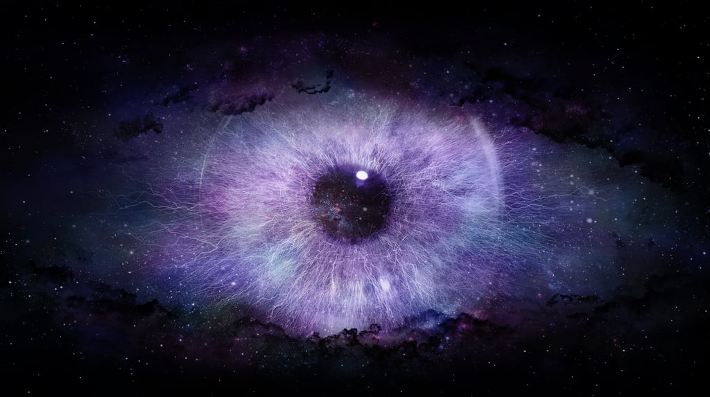 An image of an eye against a black background