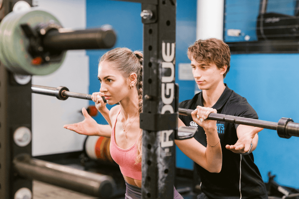 Woman lifting weights