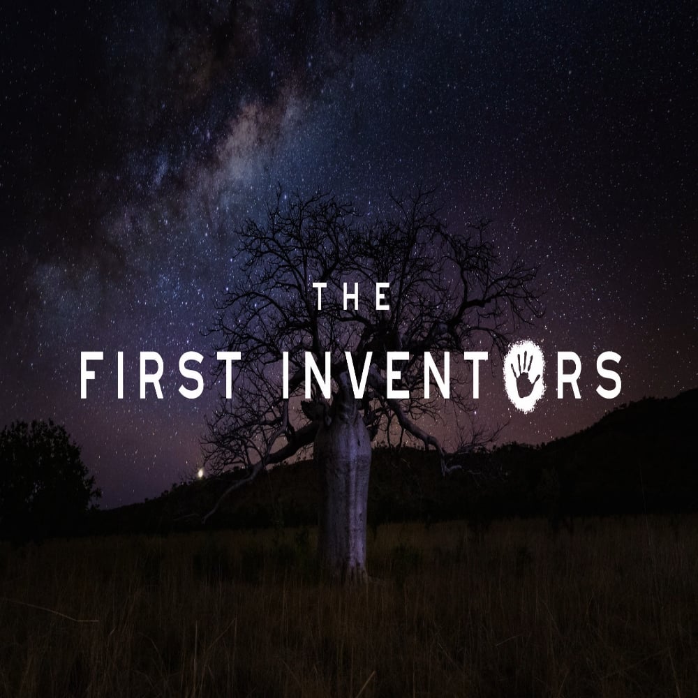 Image of a tree with a night sky and stars and wording - The First Inventors - highlighting a webinar series
