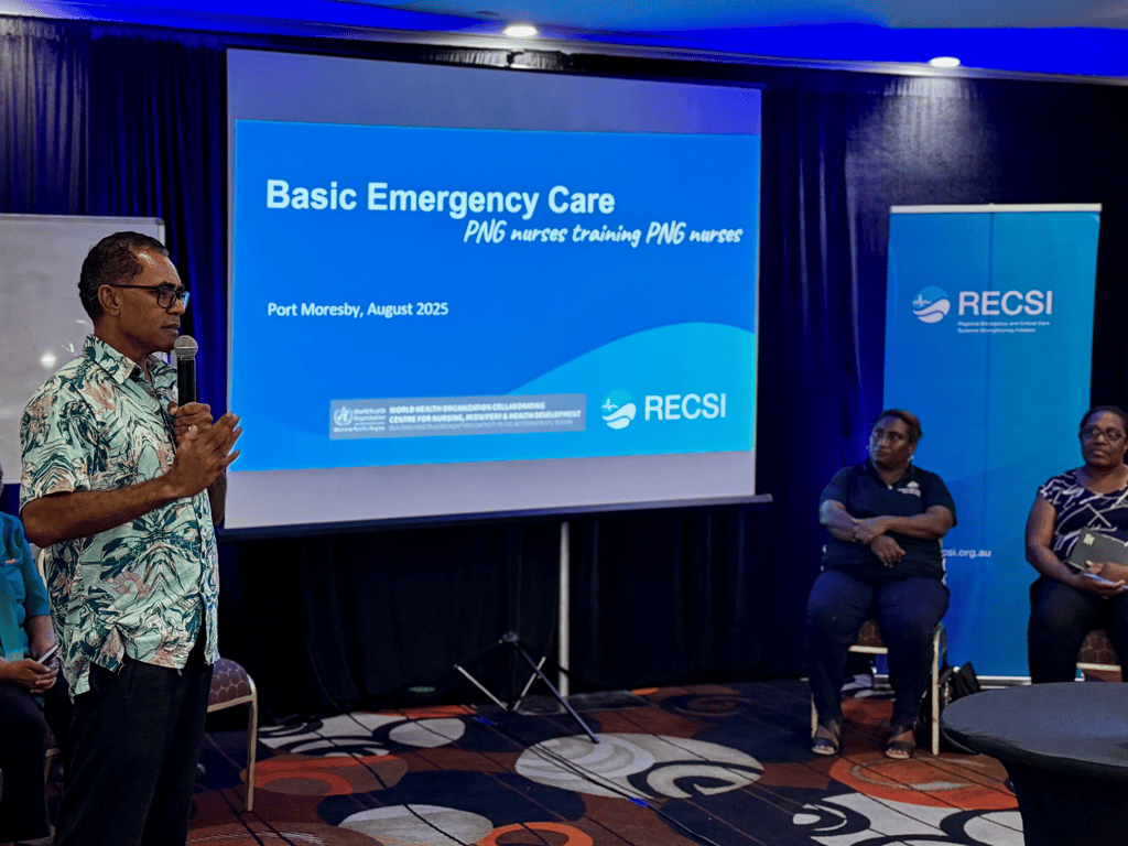 Dr Desmond Aisi, Chief of Emergency Medicine for PNG.