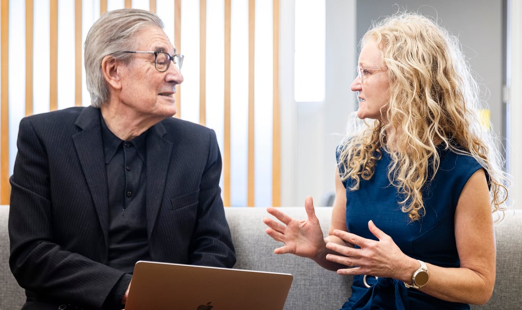 Photo of Mark Onslow with Robyn Lowe