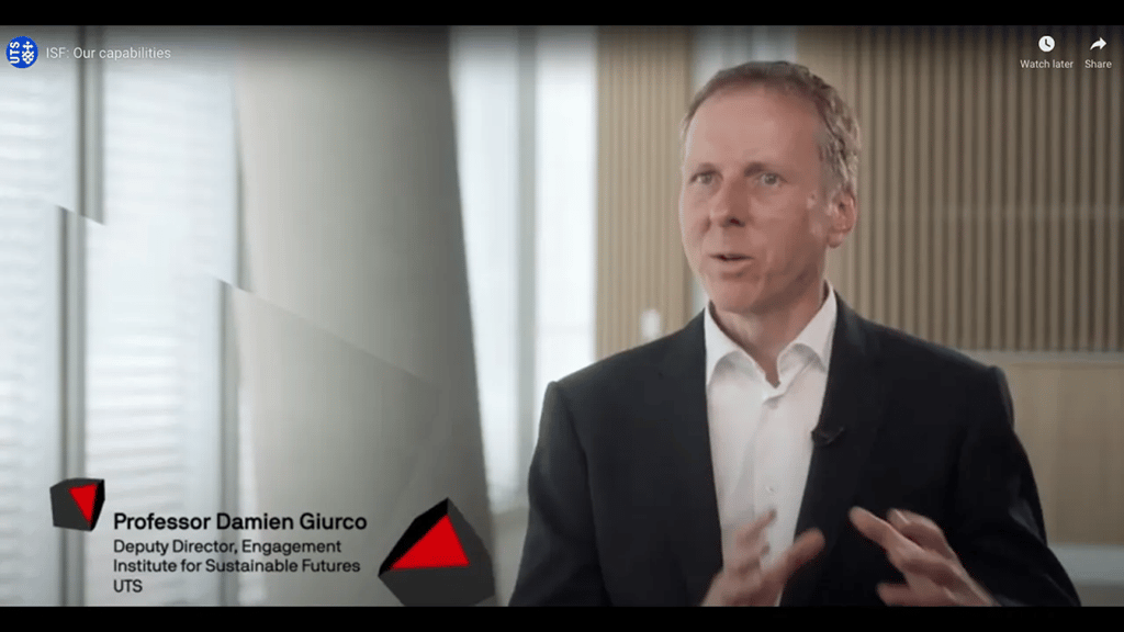 Professor Damien Giurco, Deputy Director of Engagement at the Institute for Sustainable Futures