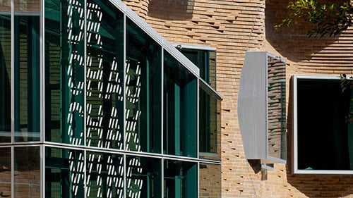 Dr Chau Chak Wing Building brickwork and windows