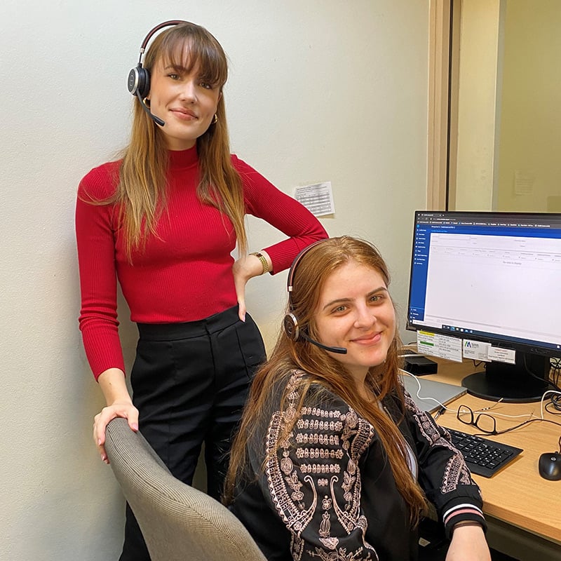 Freya Hine and Evelyn Ntoumbos at Marrickville Legal Centre