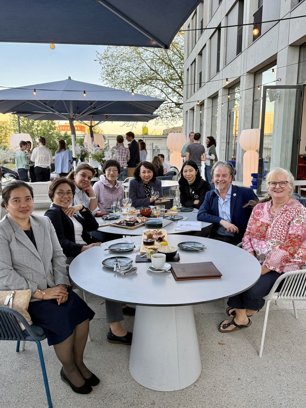 Meeting with Howard Catton, CEO of the International Nursing Council (second from right)