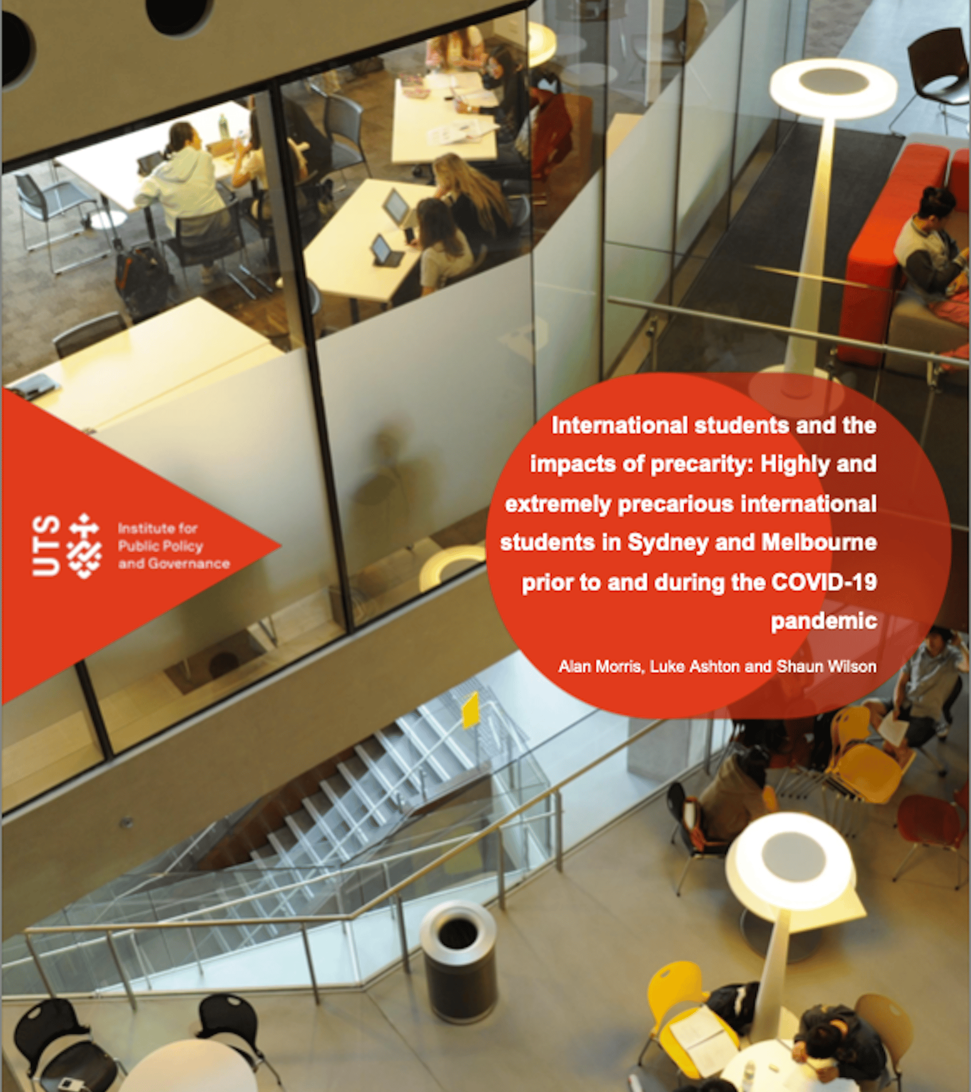 Cover of report on international students and the impacts of precarity