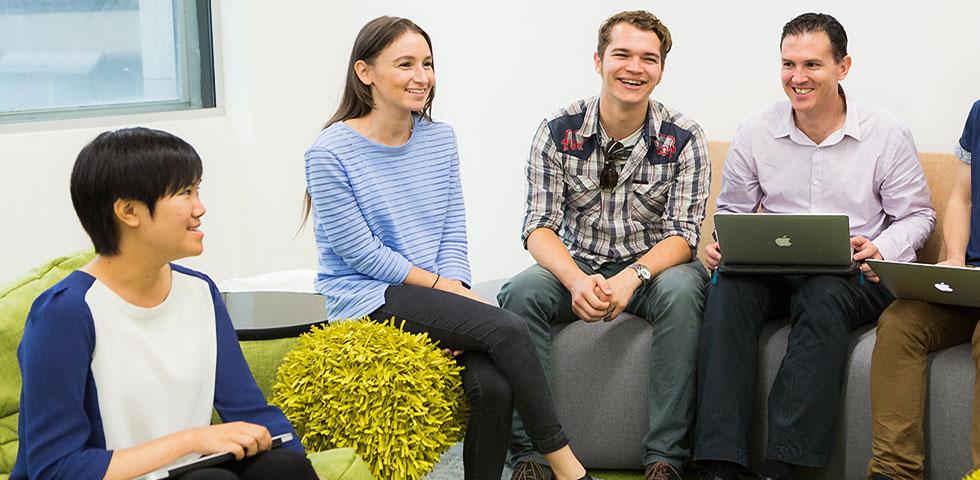 UTS students using the experimental learning space