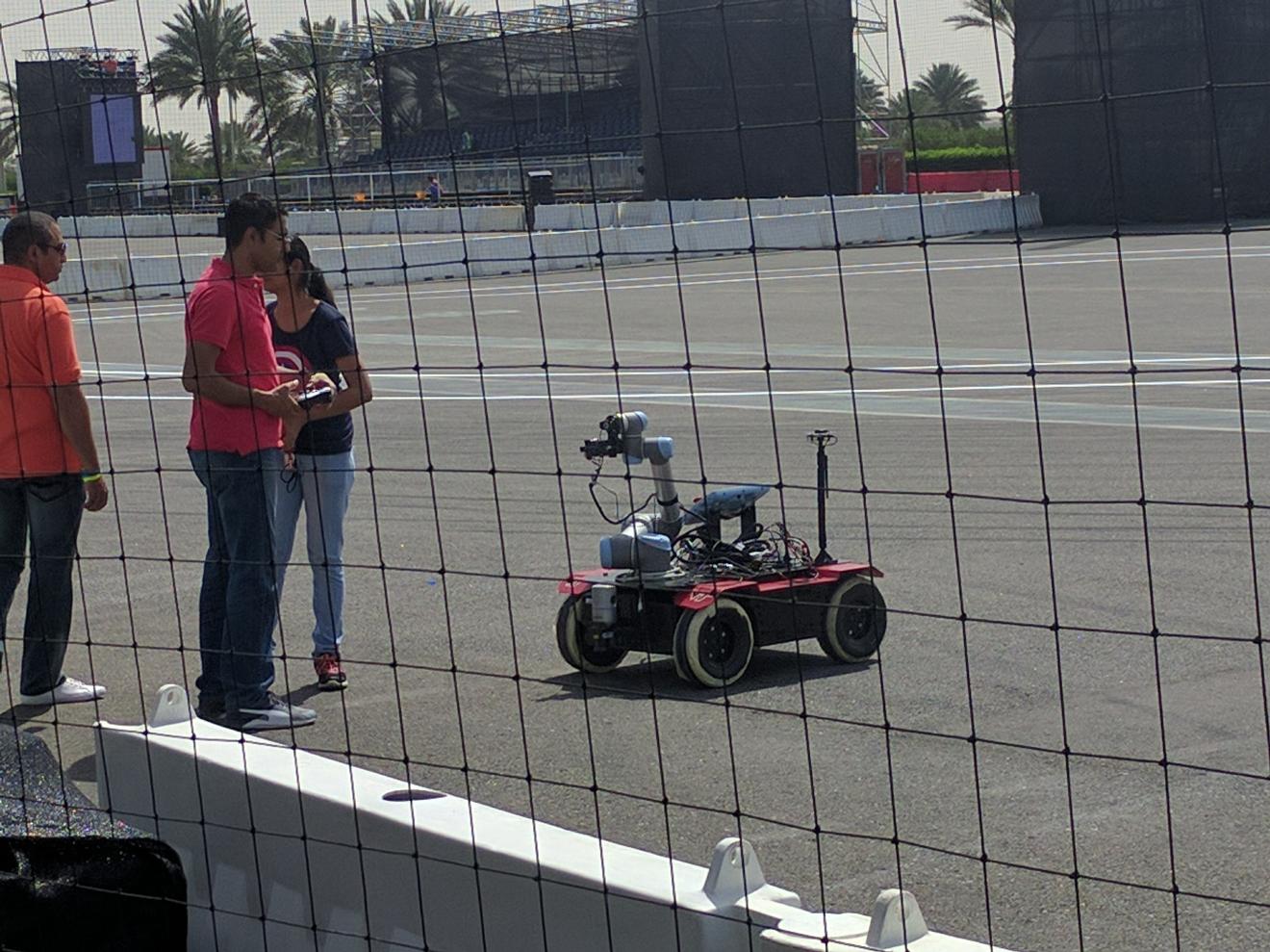 On the ground in Abu Dhabi.