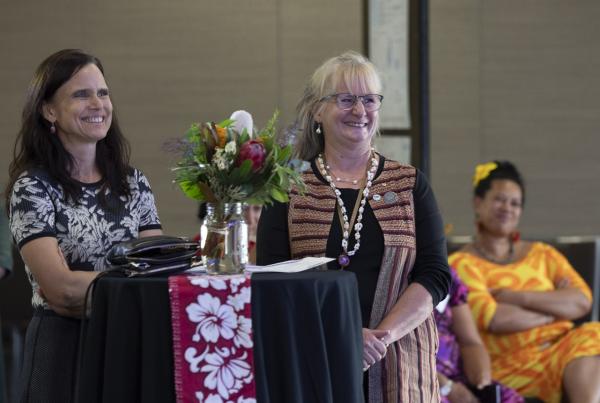 Stephanie Copus Campbell (AM) and Prof Michele Rumsey