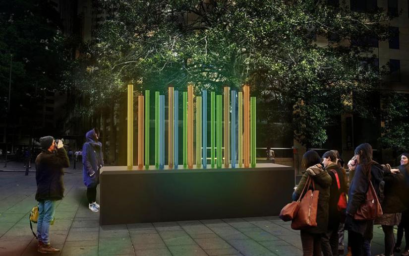 Algae display at Vivid Sydney