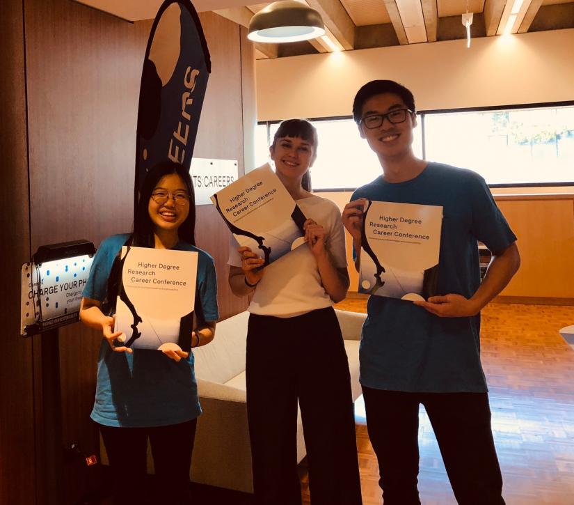 John volunteering at a UTS Careers event
