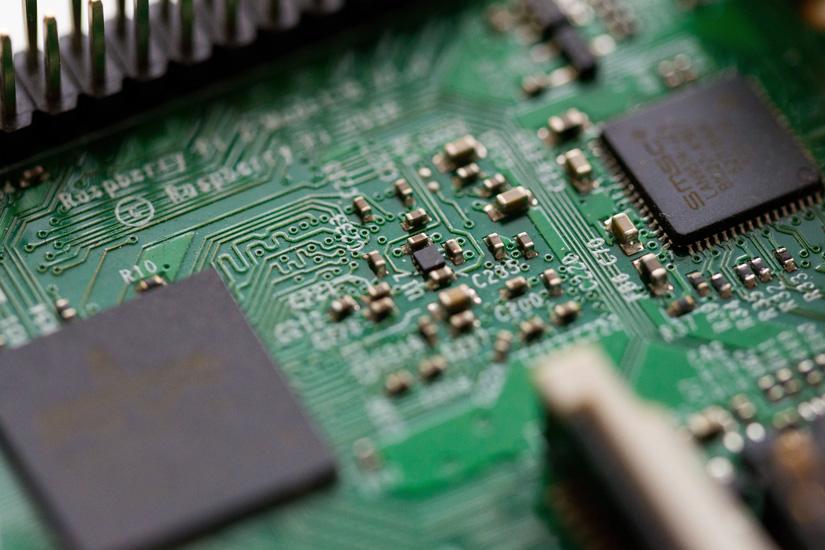 Close up of a computer chip