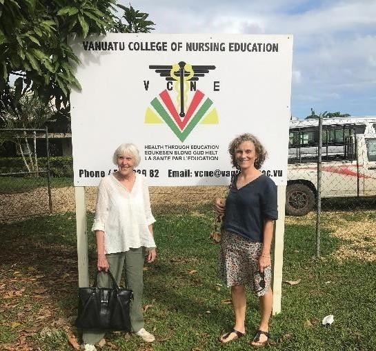 WHO CC UTS team members Prof. Lin Lock and Dr Caroline Havery at VCNE