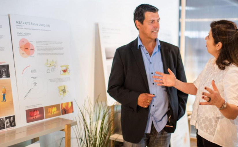 Jan Gardberg, Country Manager of IKEA Australia and Professor Thea Brejzek at the launch of the IKEA x UTS Future Living Lab. Photo: Dang Khoa Nguyen