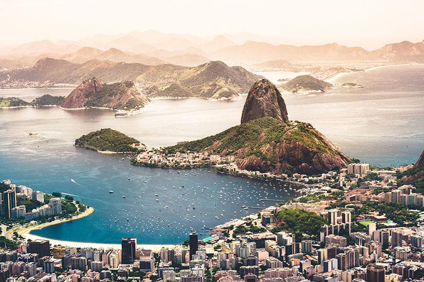 Aerial shot of Rio de Janeiro, Brazil