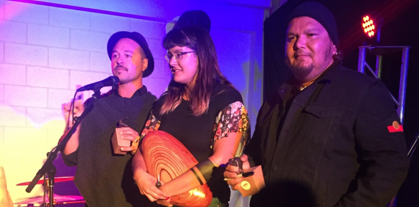 NATIVE SLAM TEAM AWA: Jason Taylor (Māori), Morningstar Derosier (Anishinaabe), Tyson Mowarin (Ngarluma)