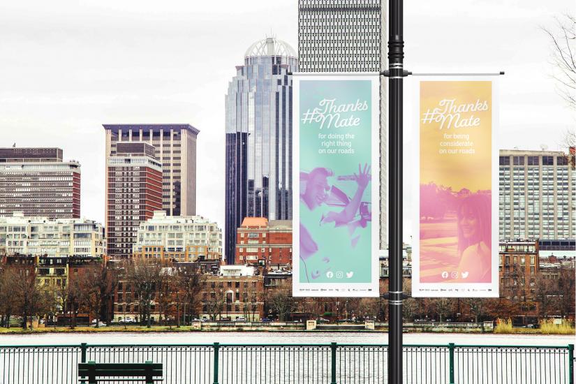 Banner mockup of Beth Sacco's thanksmate campaign