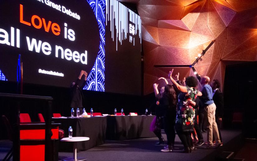 FASS CAIK Great Debate team selfie - side view