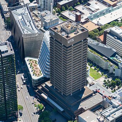 UTS Tower from the air