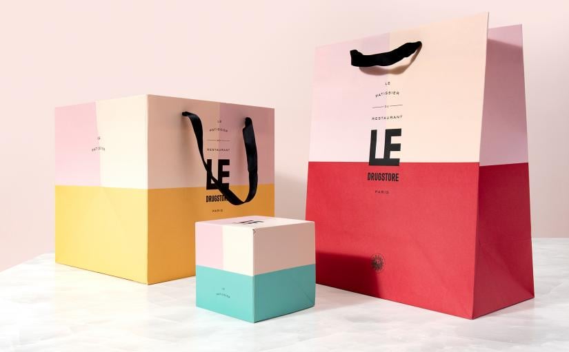 Vibrant patissier boxes in Drugstore branding by Design&Practice