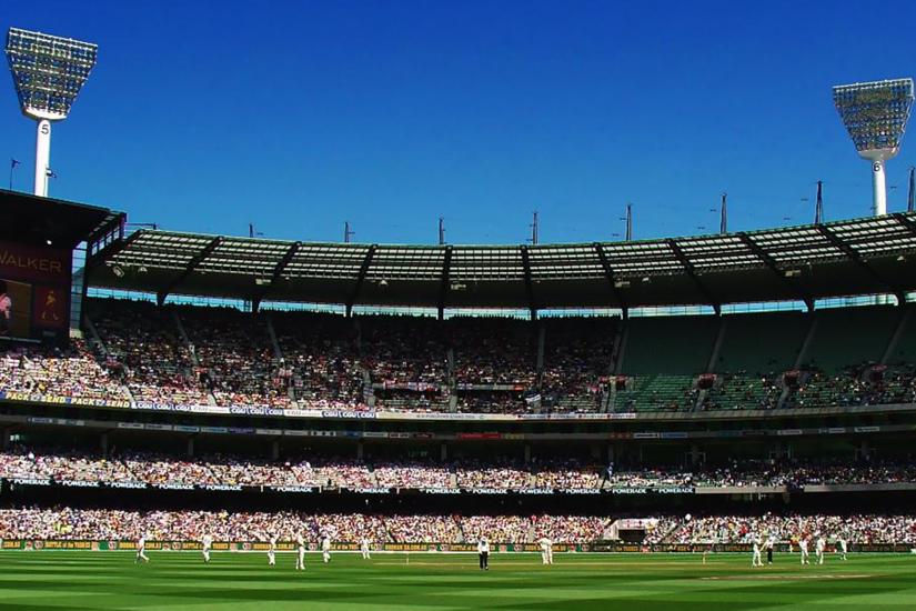 Cricket match in progress at the MCG