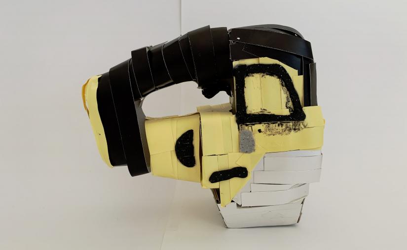 protopype model hand mixer made from paper and cardboard