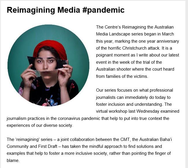 Excerpt from CMT Newsletter