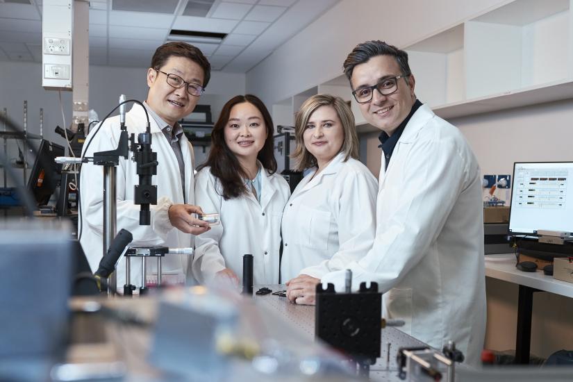 Professor Dayong Jin and his collaborators on the rapid COVID test