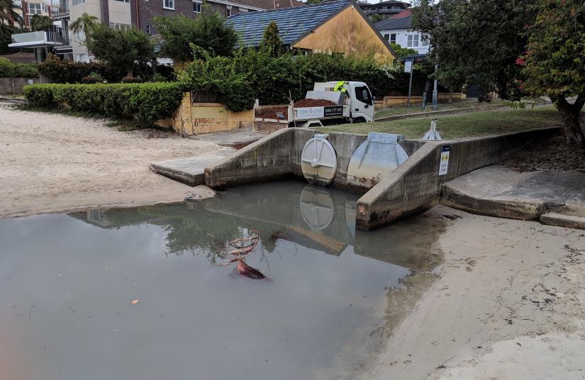 Stormwater drain at Rose Bay