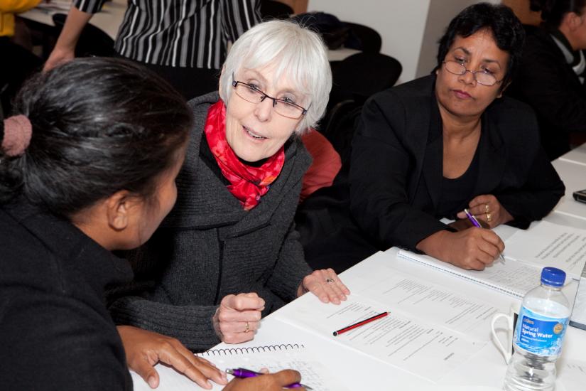 Linette Lock in discussion