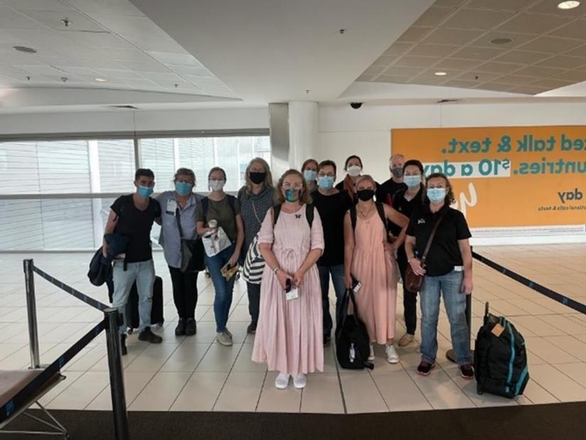 Australian midwives at airport