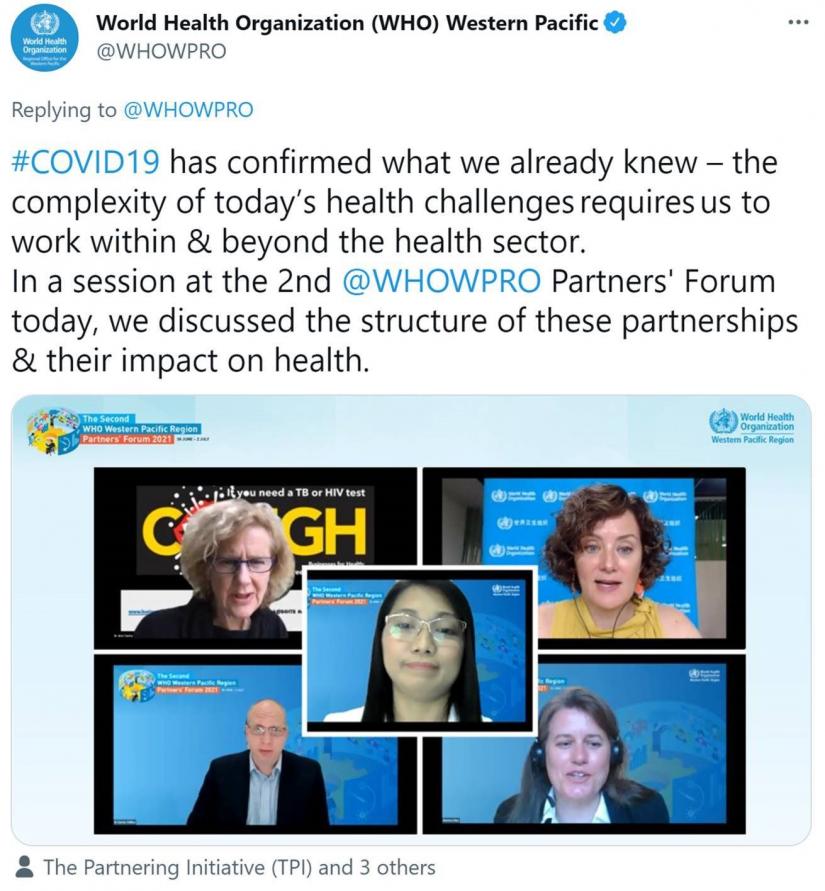 Partners forum twitter WHO