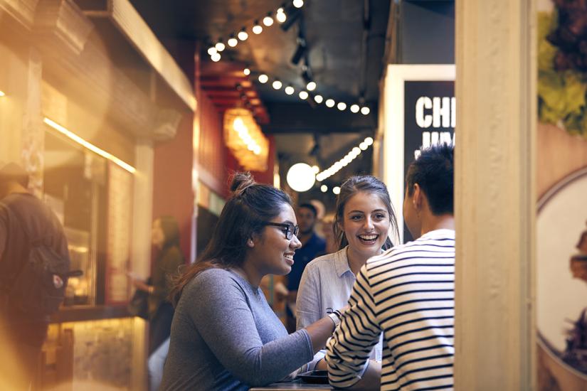 Students at Spice Alley