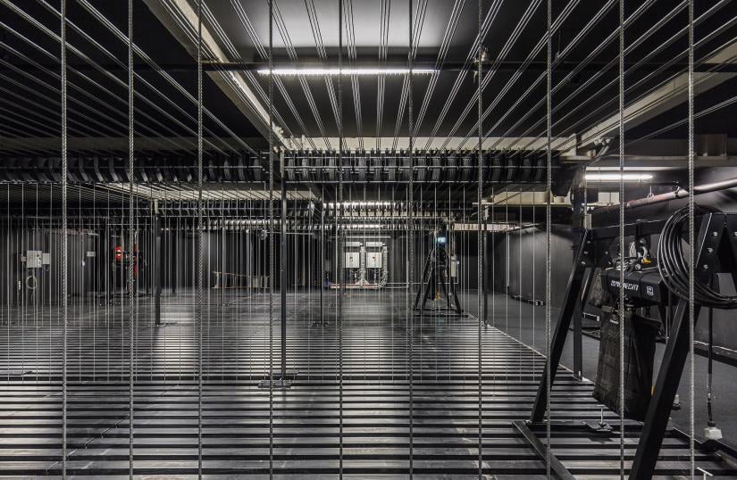 Dark industrial interior