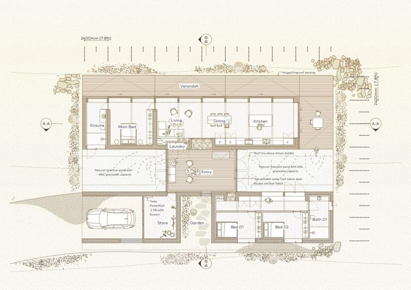 Ground floor plan UTS Solar Decathlon