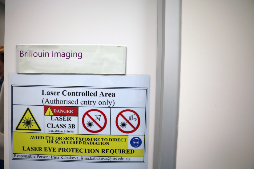 Entrance to Brillouin Imaging lab at UTS