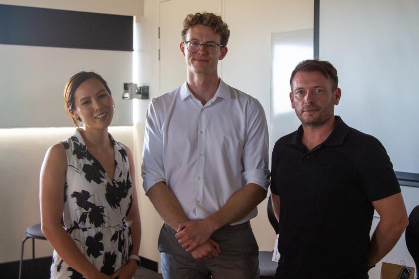 Tammy Yau, Ben Grace, Dr Scott Dwyer (left to right)