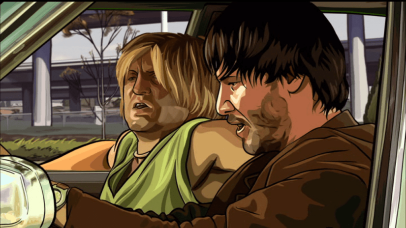 A shot from A Scanner Darkly