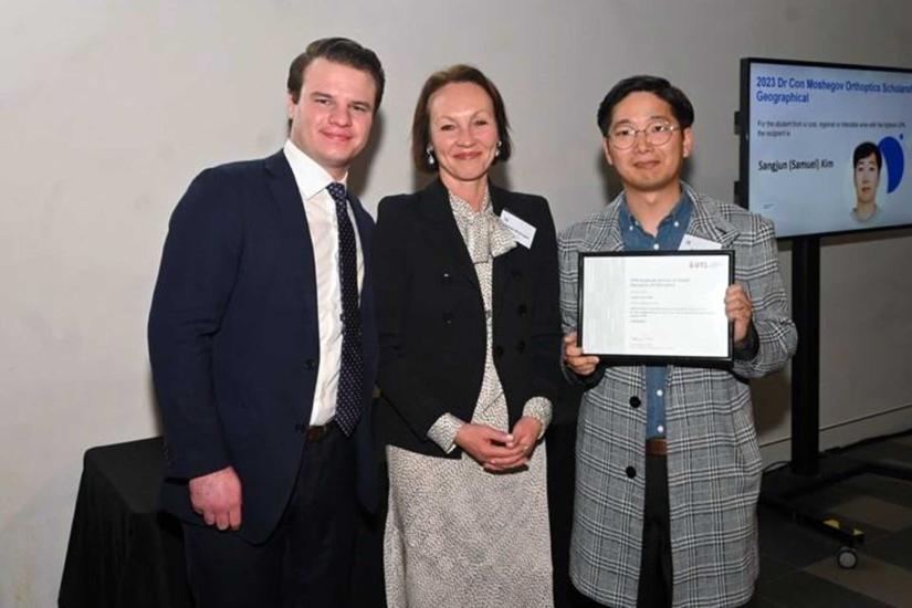Sangjun Kim, recipient of the 2023 Dr Con Moshegov Orthoptics Scholarship