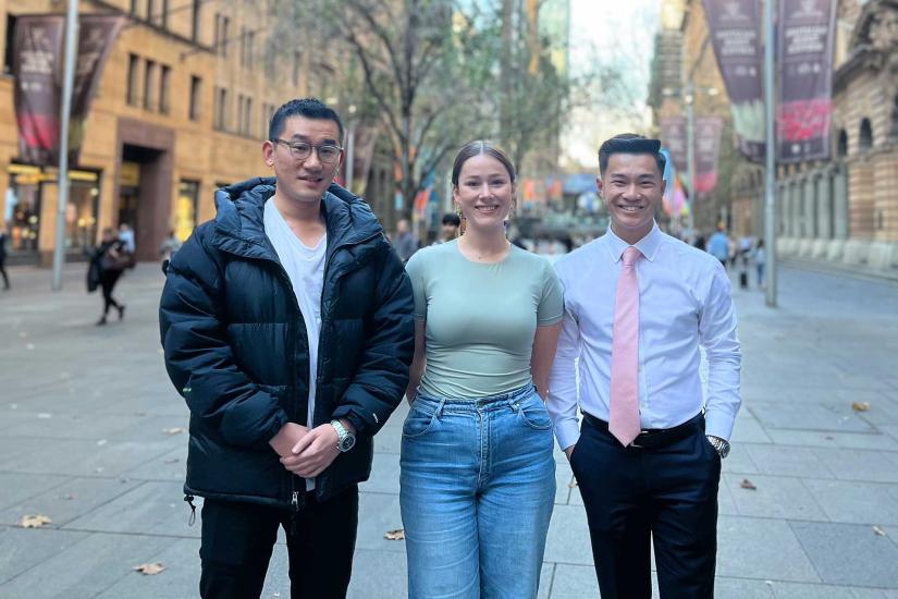 Derick Luong, Samantha Urquhart and Kurt Cheng