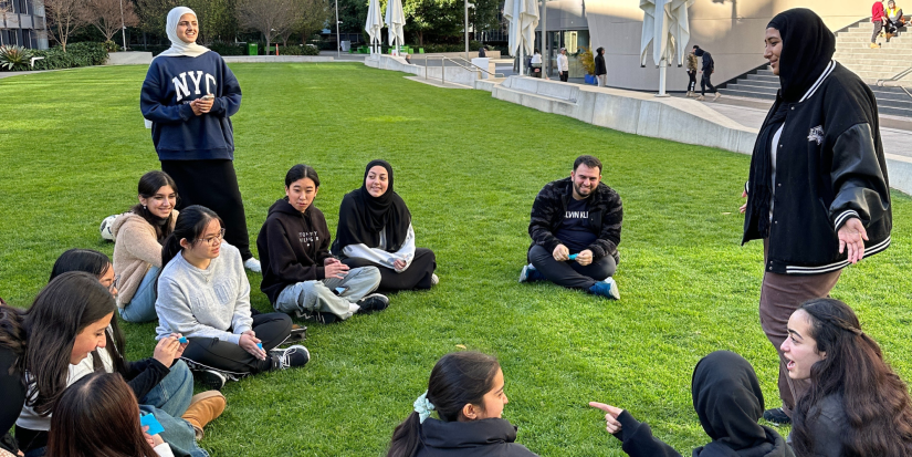 AFP students taking a break