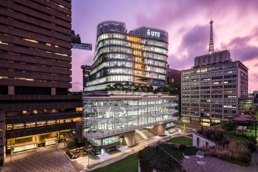 UTS Building at night