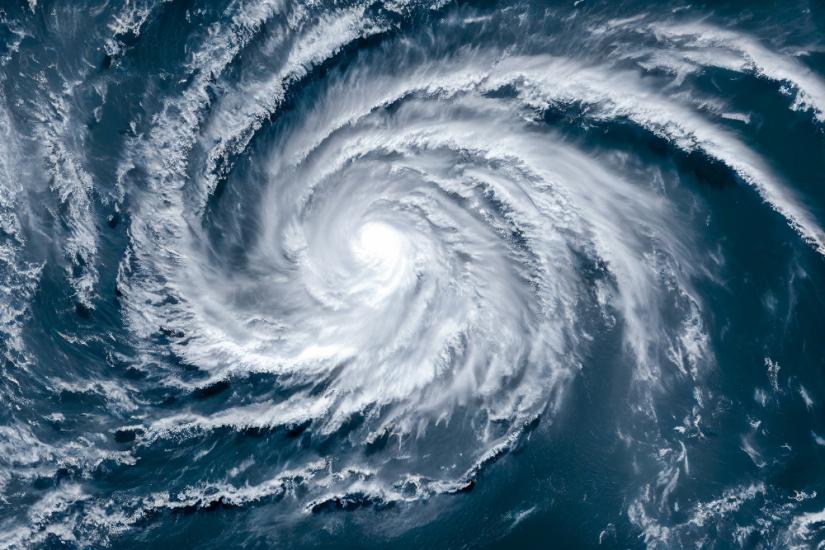 Satellite image of a tropical cyclone. Adobe Stock