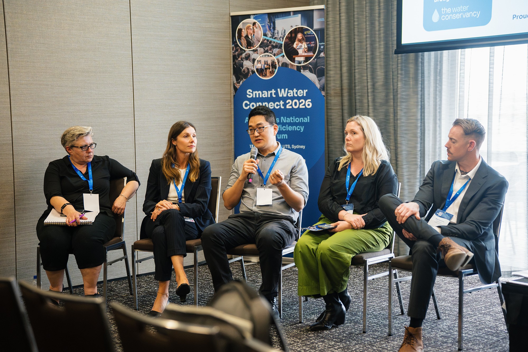 Yohan Kim answers audience questions in the Harnessing Data, Smart Technologies and Insights session.