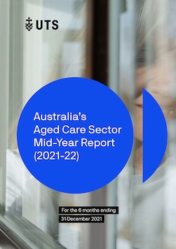 Cover of Australia’s Aged Care Sector: Mid-Year Report 2021-2022