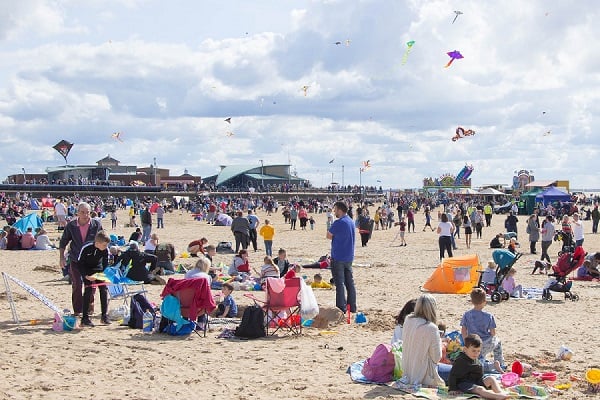 a crowded beach