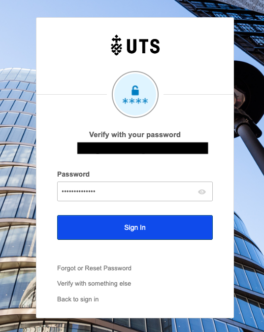 Login password screenshot