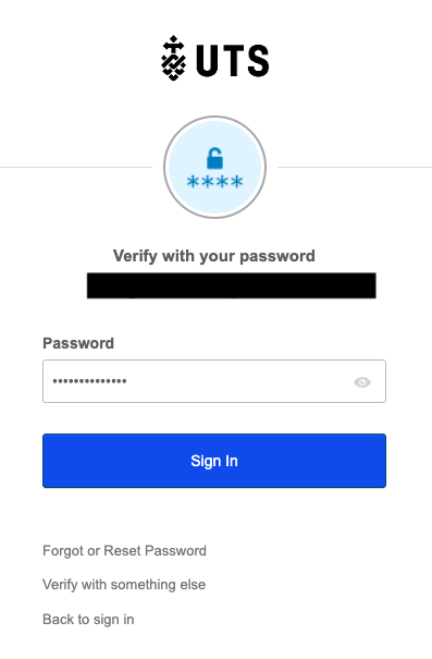 login password screenshot